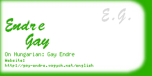 endre gay business card